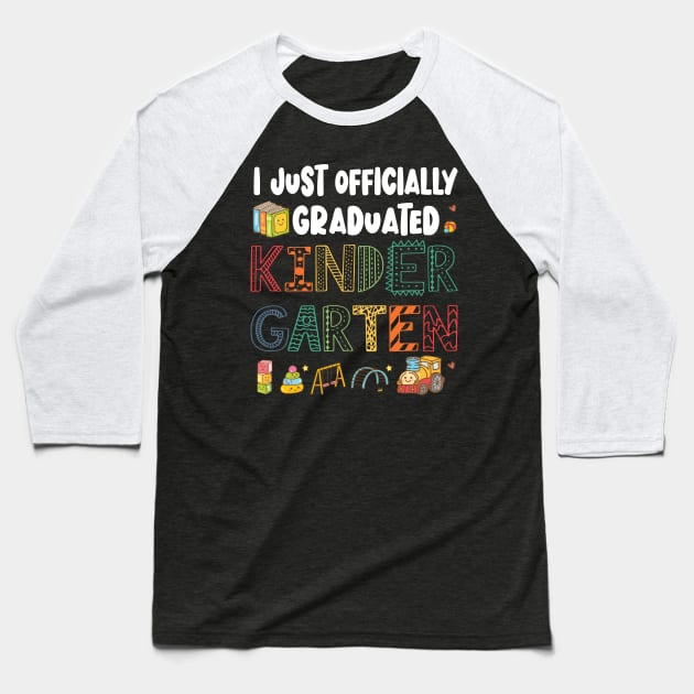 I Just Officially Graduated Kindergarten Class Of 2021 Kids Baseball T-Shirt by Firesquare